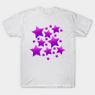 Purple Stars Pattern Digital Art | Melanie Jensen Illustrations T-Shirt